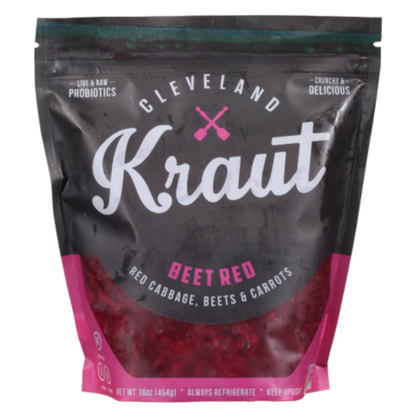 Probiotics & Digestion Cleveland Kitchen Kraut Beet Red Raw, Probiotic Sauerkraut hero