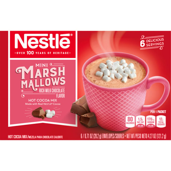 Cocoa & Drink Mixes Nestle Hot Cocoa Nestle Mini Marshmallows Rich Milk Chocolate Flavor Hot Cocoa Mix hero