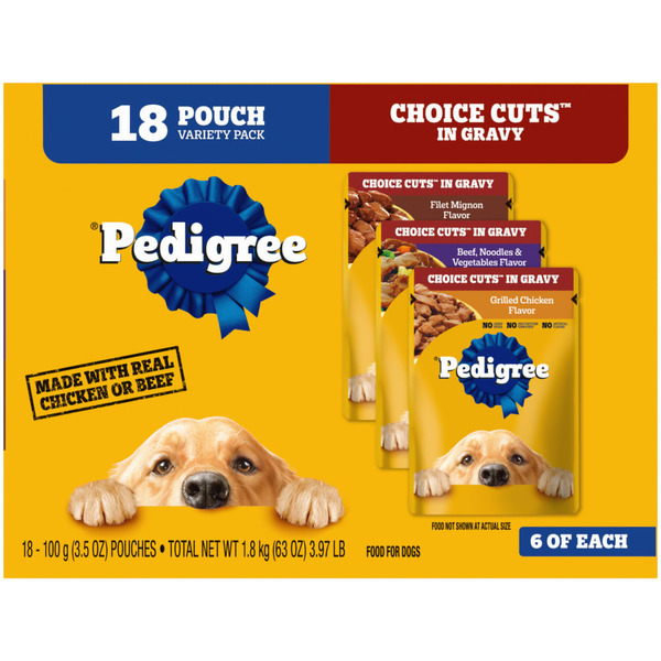 Dog Food Pedigree Food For Dogs Choice Cuts In Gravy Variety Pack hero