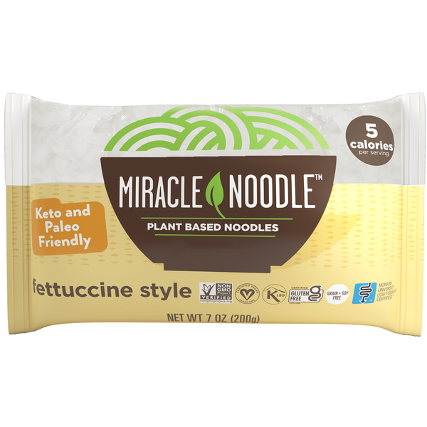 Dry Pasta Miracle Noodle  One Gram Net Carbs, Gluten Free Shirataki Pasta, Fettuccine hero