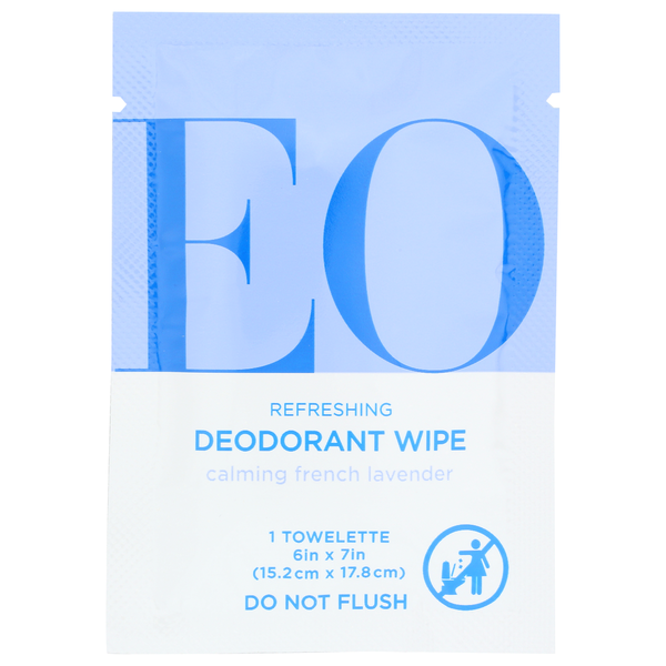 Personal Care | Deodorant EO D Dorant Wipes French Lavender Singles hero