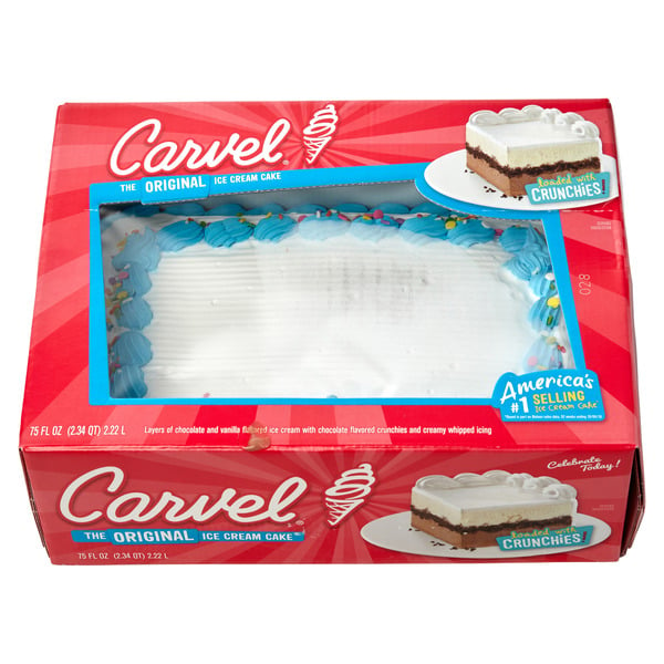 Ice Cream Cakes Carvel Family Size Ice Cream Cake, Choc & Vanilla Ice Cream with Chocolate Crunchies hero