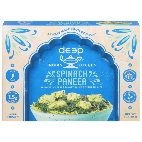 Prepared Meals Deep Indian Kitchen Spinach Paneer, Mild Spice hero