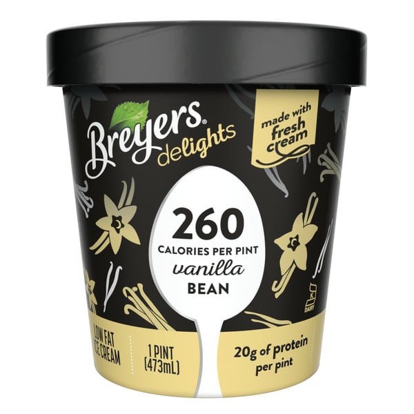 Ice Cream & Ice Breyers Low Fat Ice Cream Vanilla Bean hero