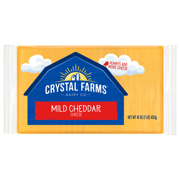 Packaged Cheese Crystal Farms Cheese, Mild Cheddar hero