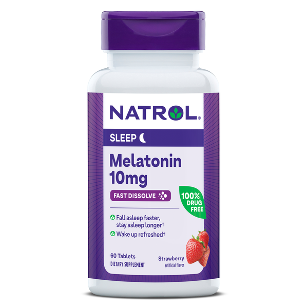 Stress & Sleep Aids Natrol Melatonin, 10mg, Fast-Dissolve, Maximum Strength hero