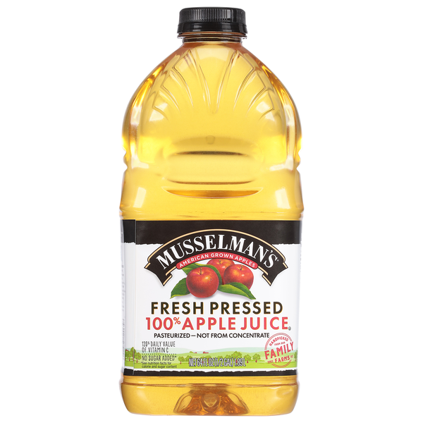 Juice & Nectars Musselman's 100% Juice, Apple, Fresh Pressed hero