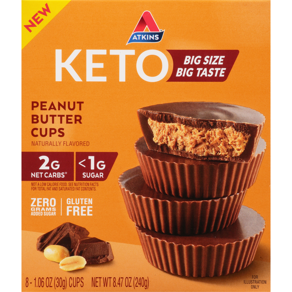 Protein & Meal Replacements Atkins Peanut Butter Cups, Keto, Big Size hero