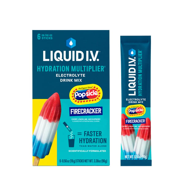 Liquid I.V. Hydration Multiplier Electrolyte Drink Mix, Popsicle Firecracker hero