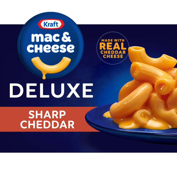 Instant Foods Kraft Sharp Cheddar Mac & Cheese Macaroni and Cheese Dinner hero