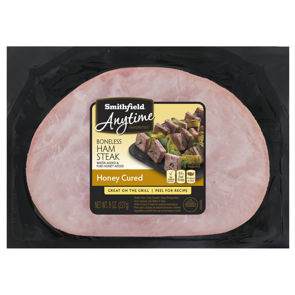 Packaged Meat Smithfield Honey Cured Boneless Ham Steak hero