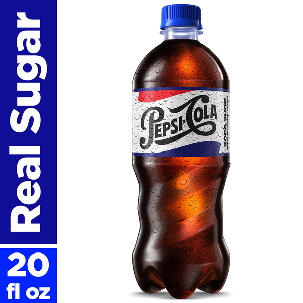 Soft Drinks Pepsi Real Sugar Soda, Bottle, 20 fl oz (Packaging May Vary) hero