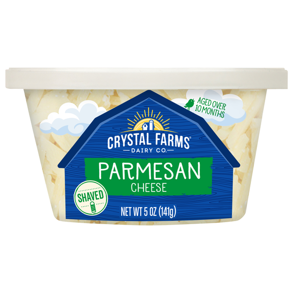 Packaged Cheese Crystal Farms Cheese, Parmesan, Shaved hero