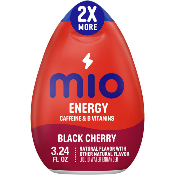 Cocoa & Drink Mixes MiO Energy Black Cherry Naturally Flavored Liquid Water Enhancer with 2x More hero