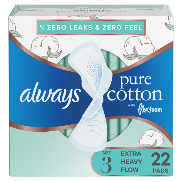 Feminine Care Always Pure Cotton Pads hero