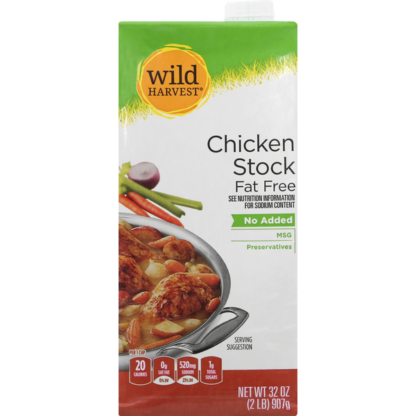 Soup, Broth & Bouillon Wild Harvest Chicken Stock, Fat Free hero