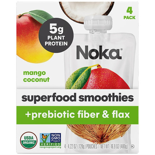 Juice & Nectars NOKA Organic Superfood Smoothies, Mango Coconut hero