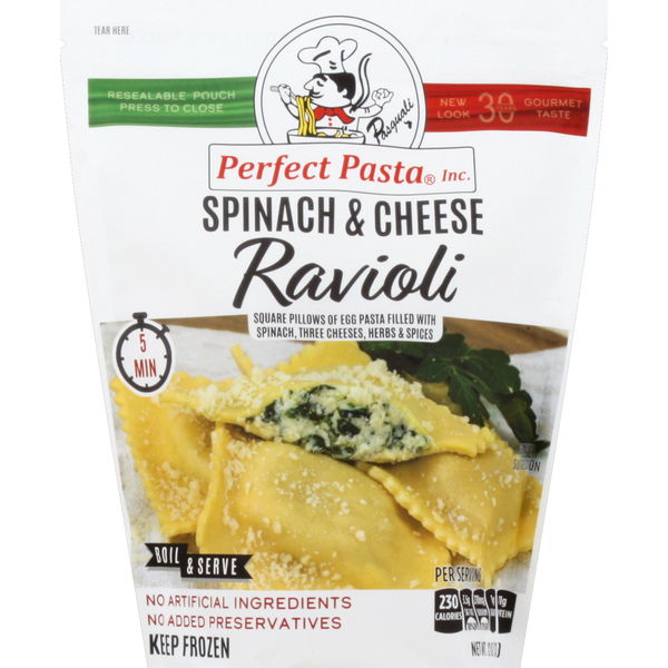 Frozen Meals Perfect Pasta Ravioli, Spinach & Cheese hero