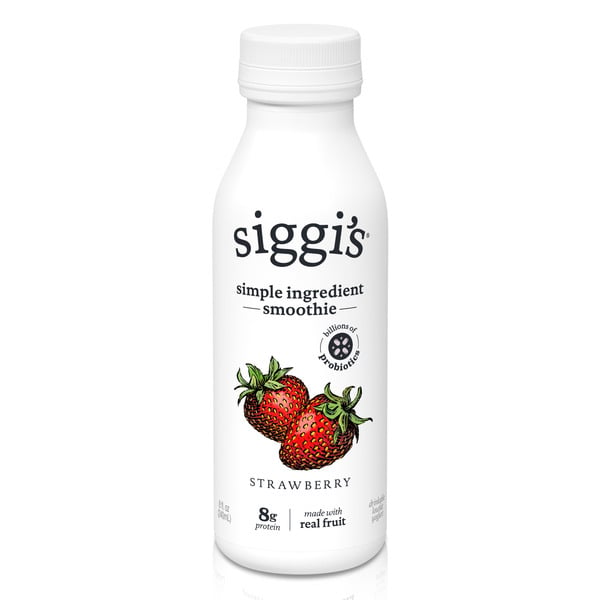 Yogurt, Kefir & Smoothies Siggi's Swedish Style Whole-Milk Drinkable Yogurt Strawberry hero