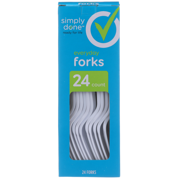 Plates, Bowls, Cups & Flatware Simply Done Plastic Forks hero