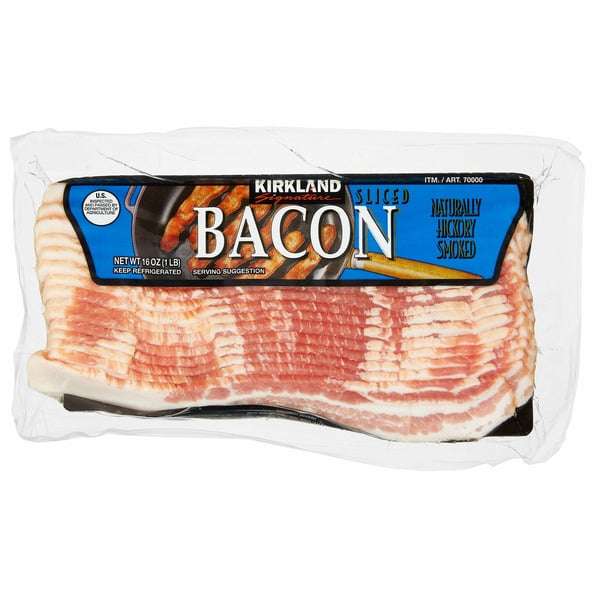 Hot Dogs, Bacon & Sausage Kirkland Signature Premium Sliced Bacon, 4 x 1 lb hero