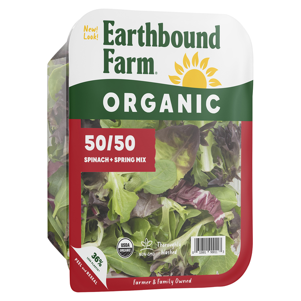 Fresh Vegetables Earthbound Farm Organic Baby Spinach Spring Mix Salad hero