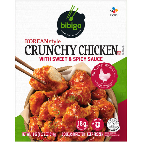 Prepared Meals Bibigo Korean Style Crunchy Chicken with Sweet & Spicy Sauce hero