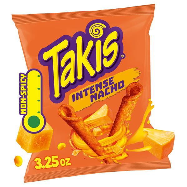 Chips & Pretzels Takis Intense Nacho Rolled Tortilla Chips Bag hero