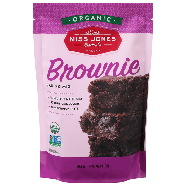 Doughs, Gelatins & Bake Mixes Miss Jones Baking Co. Baking Mix, Organic, Brownie hero