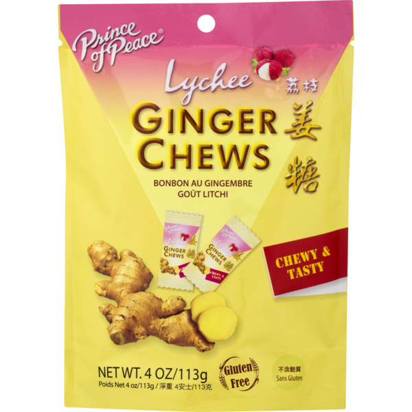 Candy & Chocolate Prince of Peace Ginger Chews, Gluten Free, Lychee hero