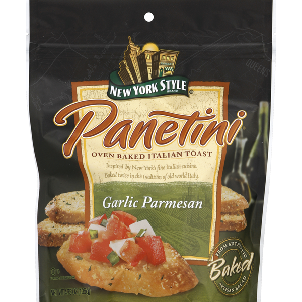 Crackers New York Style Italian Toast, Oven Baked, Garlic Parmesan hero