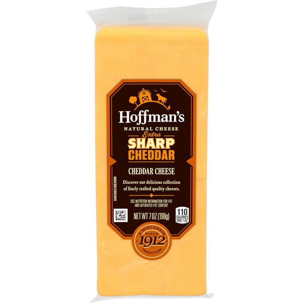 Packaged Cheese HOFFMAN’S Extra Sharp Yellow Cheddar Cheese hero