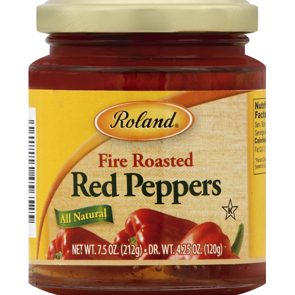 Canned & Jarred Vegetables Roland Foods Red Peppers, Fire Roasted hero