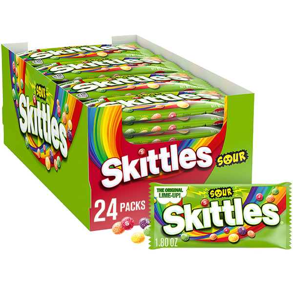 Candy & Chocolate Skittles Sour Fruity Candy Singles hero