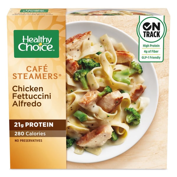 Frozen Meals Healthy Choice Chicken Fettuccini Alfredo Broccoli Frozen Meal hero