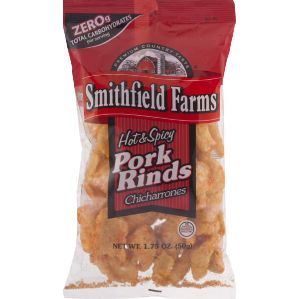 Packaged Meat Smithfield Farms Pork Rinds Hot & Spicy hero