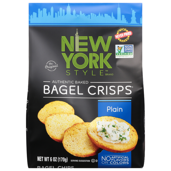 Crackers -- Specialty (Deli) New York Style Bagel Crisps, Plain hero