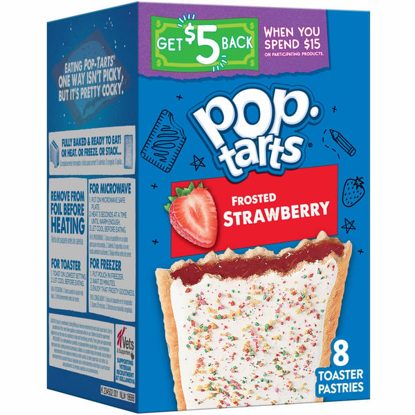 Breakfast Bakery Pop-Tarts Toaster Pastries, Breakfast Foods, Kids Snacks, Frosted Strawberry hero