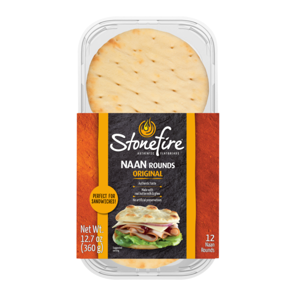 Tortillas & Flat Bread Stonefire Original Naan Rounds 12pk hero