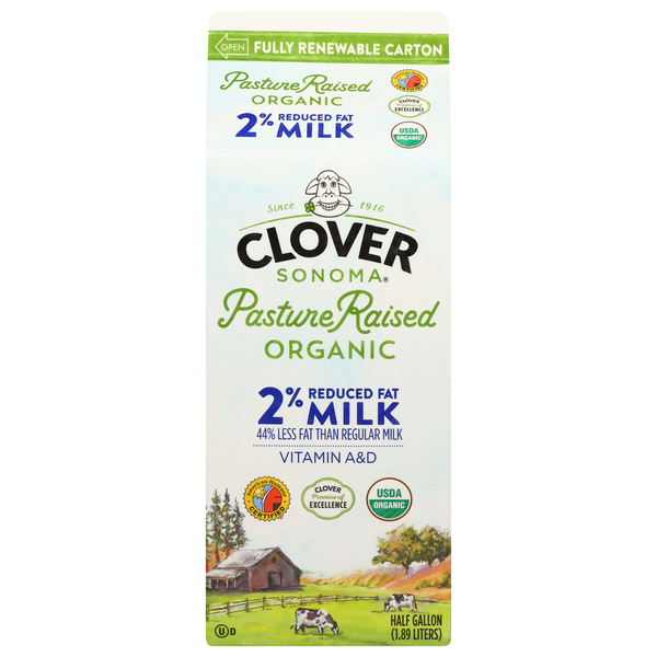 Milk Clover Sonoma Organic 2% Milk hero