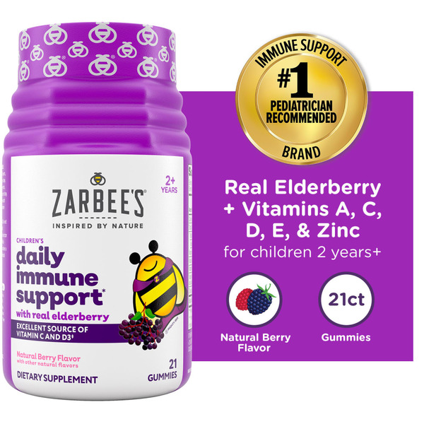 Vitamins & Supplements Zarbee’s Kid’s Daily Immune Support* Gummies with Elderberry hero