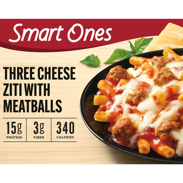 Frozen Meals Smart Ones Ziti, with Meatballs, Three Cheese hero