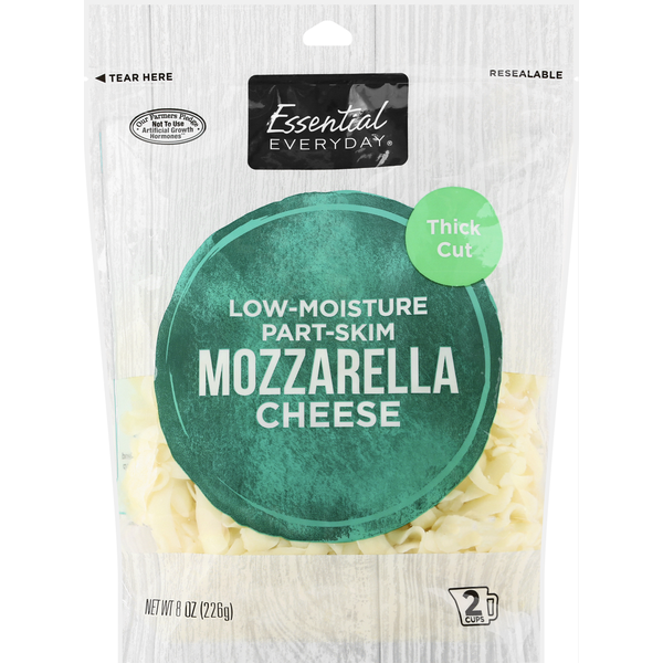 Packaged Cheese Essential Everyday Cheese, Mozzarella, Thick Cut hero