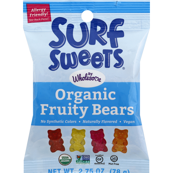 Fruit & Vegetable Snacks Surf Sweets Fruity Bears, Organic hero