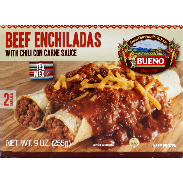 Prepared Meals Bueno Foods Enchiladas, Beef, Tex Mex Style hero