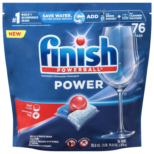 Cleaning Products Finish Automatic Dishwasher Detergent, Power, Tabs hero