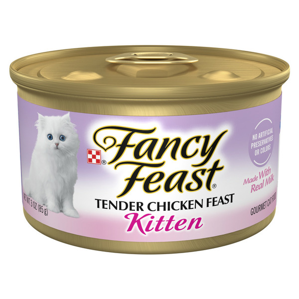 Cat Food Purina Fancy Feast Grain Free Pate Wet Kitten Food, Tender Chicken Feast hero