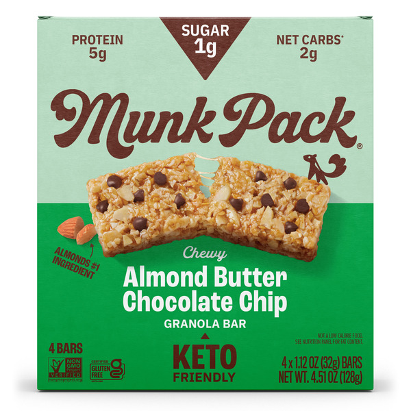 Energy & Granola Bars Munk Pack Almond Butter Cocoa Chip Chewy Granola Bar hero