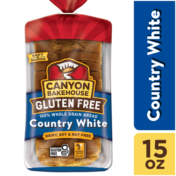 Bakery Gluten Free & Sugar Free Canyon Bakehouse Country White Gluten Free Sandwich Bread, Fresh hero