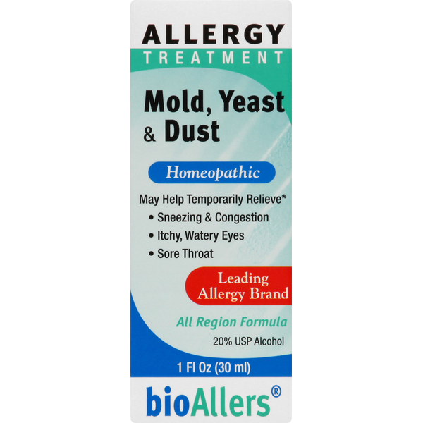 Cold, Flu & Allergy bioAllers Allergy Treatment, Mold, Yeast & Dust hero